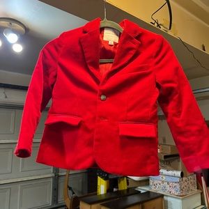Red corduroy suit jacket size 7